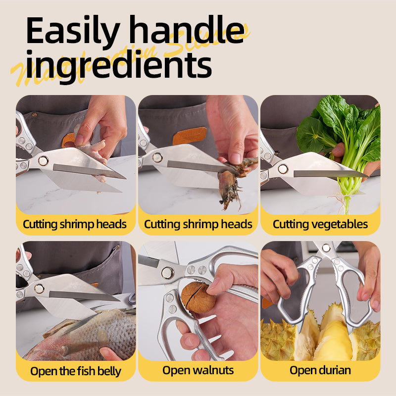 Tijeras de Cocina Multiusos – Acero Inoxidable y Aluminio