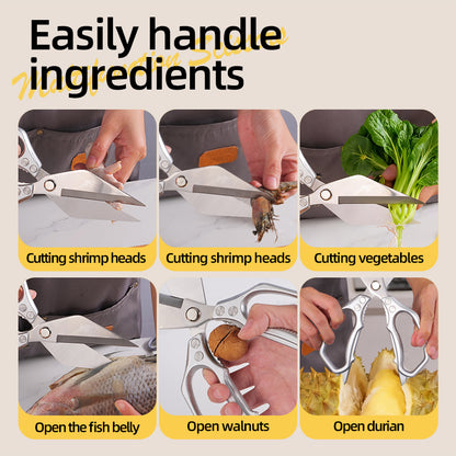 Tijeras de Cocina Multiusos – Acero Inoxidable y Aluminio