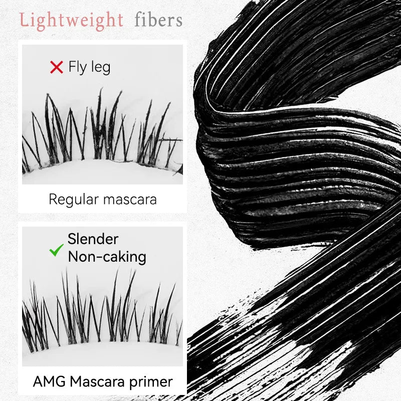 4D Silk Fiber Mascara Waterproof Long-Lasting Intense Curl Black